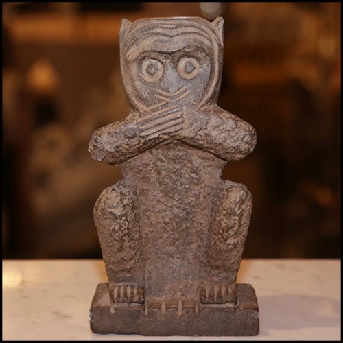 Sculpture en pierre sculptée PC-Stone Monkeys Set of 3 Large