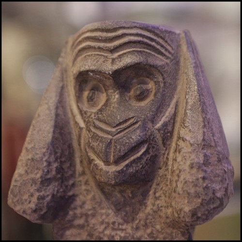 Sculpture in carved stone PC-Stone Monkeys Set of 3 Large