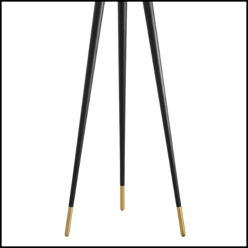 Lampadaire en fer finition gold et pieds finition noir 24-Coyote