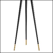 Lampadaire en fer finition gold et pieds finition noir 24-Coyote