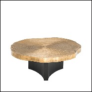 Table basse en bois avec plateau finition laiton 24-Thousand Oaks Set of 2