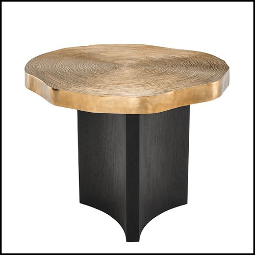Table d'appoint en bois avec plateau finition laiton 24-Thousand Oaks