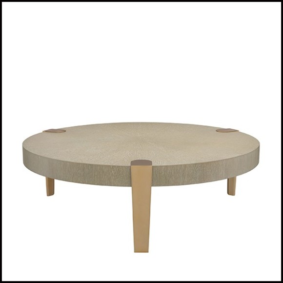Table basse avec plateau en chêne vernis finition lavé 24-Oxnard