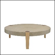 Table basse avec plateau en chêne vernis finition lavé 24-Oxnard