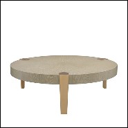 Table basse avec plateau en chêne vernis finition lavé 24-Oxnard
