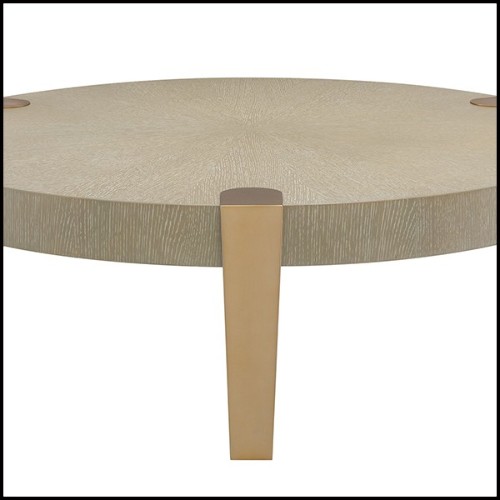 Table basse avec plateau en chêne vernis finition lavé 24-Oxnard