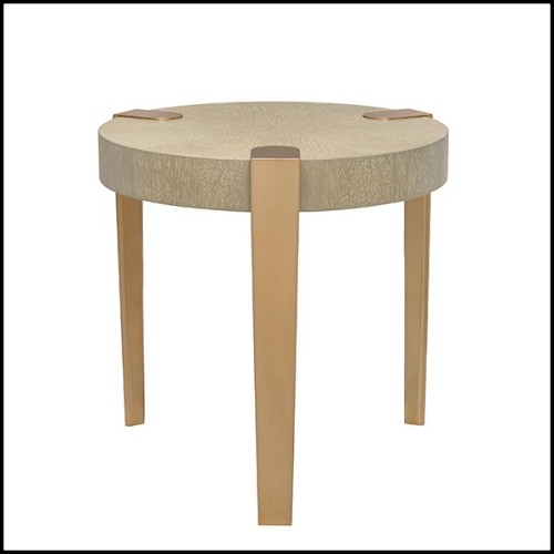 Side Table with top in oak veneer in washed finish 24-Oxnard