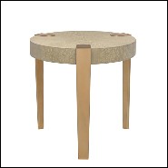 Table d'appoint avec plateau en chêne vernis finition lavé 24-Oxnard