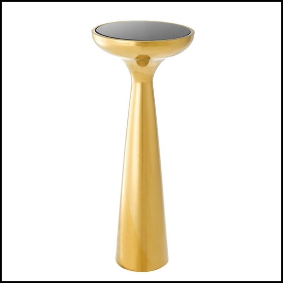 Sellette with structure in stainless steel in gold finish 24-Lindos Gold