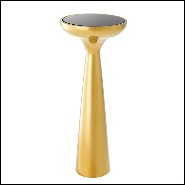 Sellette with structure in stainless steel in gold finish 24-Lindos Gold