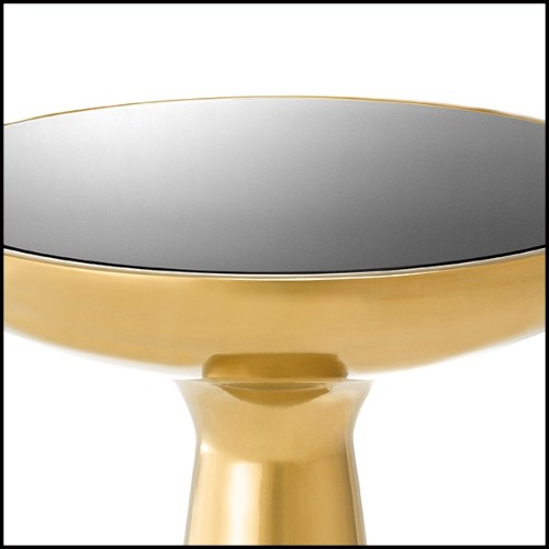 Table d'appoint avec structure en acier inoxydable finition gold 24-Lindos Gold