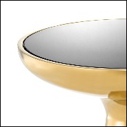 Table d'appoint avec structure en acier inoxydable finition gold 24-Lindos Gold