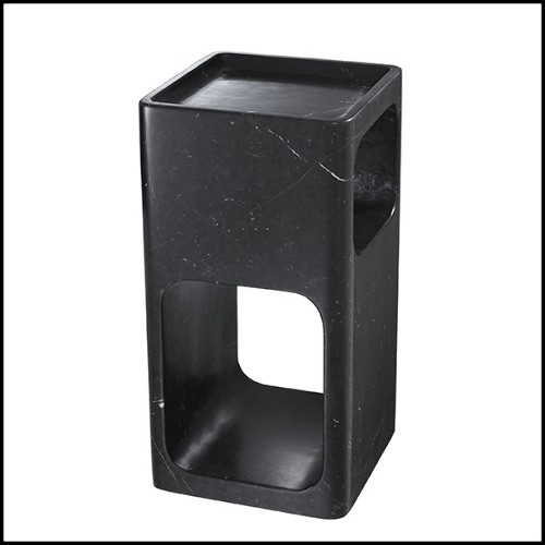 Side Table in black marble 24-Adler Black