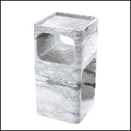Table d'appoint en marbre blanc 24-Adler White