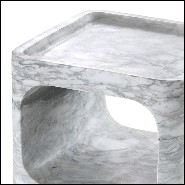 Table d'appoint en marbre blanc 24-Adler White
