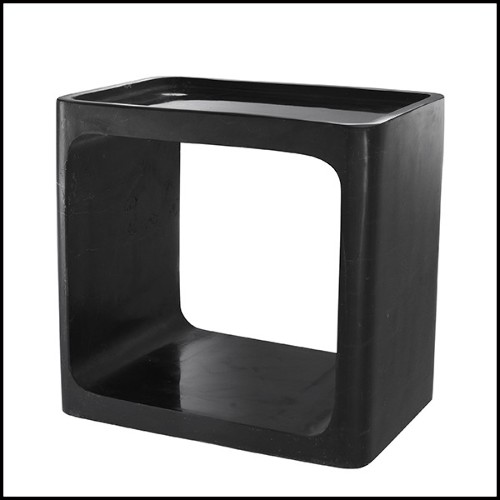 Side Table in black marble 24-Vesuvio Black