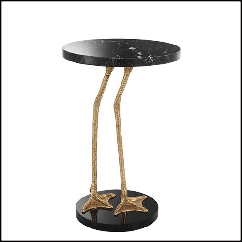 Side Table with top in marble and base in granite 24-Lagoon