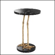 Side Table with top in marble and base in granite 24-Lagoon