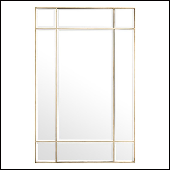 Mirror in brass in vintage finish and mirror glass 24-Beaumont Brass