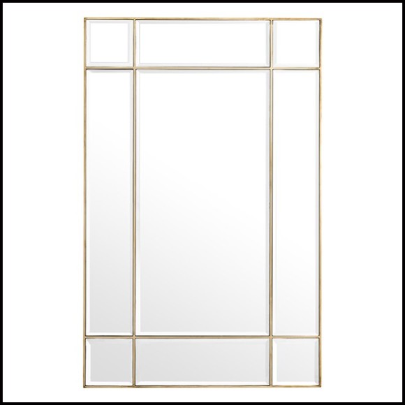 Mirror in brass in vintage finish and mirror glass 24-Beaumont Brass