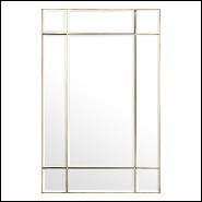 Mirror in brass in vintage finish and mirror glass 24-Beaumont Brass