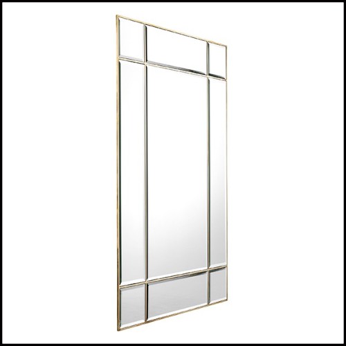 Mirror in brass in vintage finish and mirror glass 24-Beaumont Brass