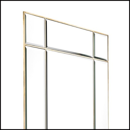 Mirror in brass in vintage finish and mirror glass 24-Beaumont Brass