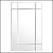 Mirror with frame in nickel and mirror glass 24-Beaumont Nickel