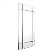 Mirror with frame in nickel and mirror glass 24-Beaumont Nickel