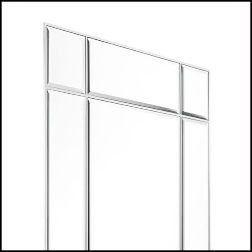Miroir avec cadre en nickel et verre miroir 24-Beaumont Nickel