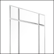 Miroir avec cadre en nickel et verre miroir 24-Beaumont Nickel