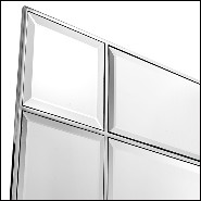 Miroir avec cadre en nickel et verre miroir 24-Beaumont Nickel with lights
