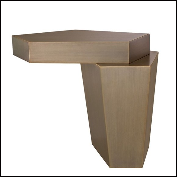 Side Table in brass in brushed finish 24-Calabasas Brass