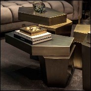 Side Table in brass in brushed finish 24-Calabasas Brass