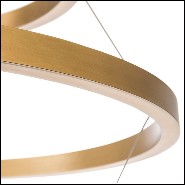 Chandelier in brass in antique finish with integrated LED lights 24-Elements