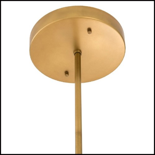 Chandelier in brass in antique finish with integrated LED lights 24-Elements