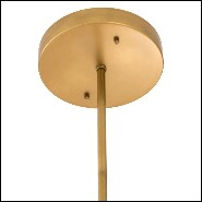 Chandelier in brass in antique finish with integrated LED lights 24-Elements