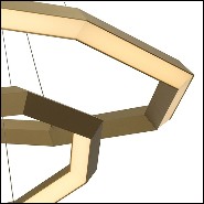 Chandelier in brass in antique finish with integrated LED lights 24-Helvetia