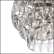 Chandelier en nickel et verre clair cristal 24-Amazone L
