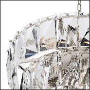 Chandelier en nickel et verre clair cristal 24-Amazone S