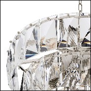 Chandelier en nickel et verre clair cristal 24-Amazone S