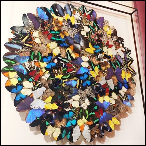 Wall Decoration made with rare butterflies species PC-Butterflies Multicolors
