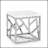 Table d'appoint avec base en métal finition chrome 162-Raytona Chrome