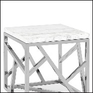 Table d'appoint avec base en métal finition chrome 162-Raytona Chrome