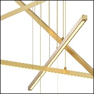 Chandelier in brass with integrated LED lights 24-Kimpton