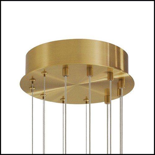 Chandelier en laiton avec lumières LED intégrées 24-Kimpton