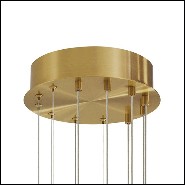 Chandelier in brass with integrated LED lights 24-Kimpton