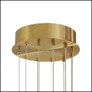Chandelier en laiton avec lumières LED intégrées 24-Kimpton