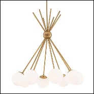 Chandelier avec structure en laiton finition antique 24-Luxor