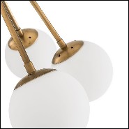 Chandelier with structure in brass in antique finish 24-Luxor